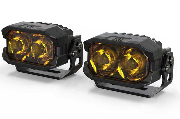 Morimoto 2Banger NCS LED Pod Spot Yellow, Pair |BAF105