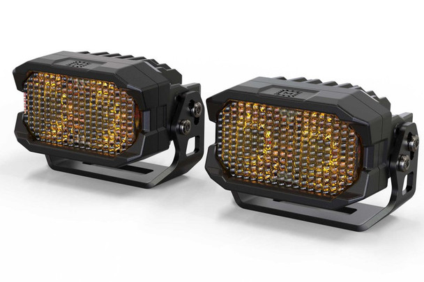 Morimoto 2Banger HXB LED Pod, Flood, Yellow, Pair |BAF111