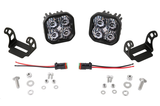 Diode Dynamics SS3 White Sport LED Pod Pair, Flood - Amber |DD6857P