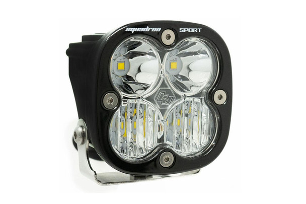 Baja Designs Squadron Sport Black LED Auxiliary Light Pod, Driving/Combo - Clear |550003