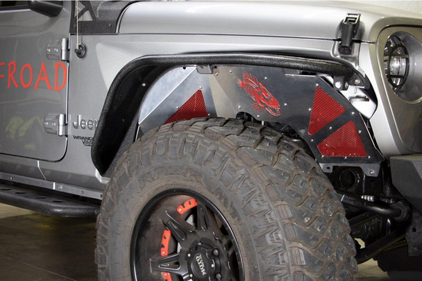 Fishbone Offroad Legacy Series Front Inner Fenders - Aluminum Raw |FB33108F-Fits Jeep Gladiator JT / Jeep Wrangler JL