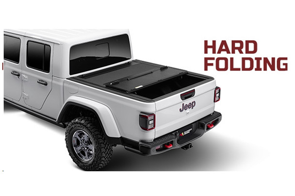 Rugged Ridge Armis Hard Folding Tonneau Bed Cover w/ LINE-X |13550.24-Fits Jeep Gladiator JT