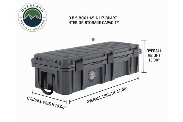Overland Vehicle Systems Dark Grey Dry Storage Box - 117 QT |40100021