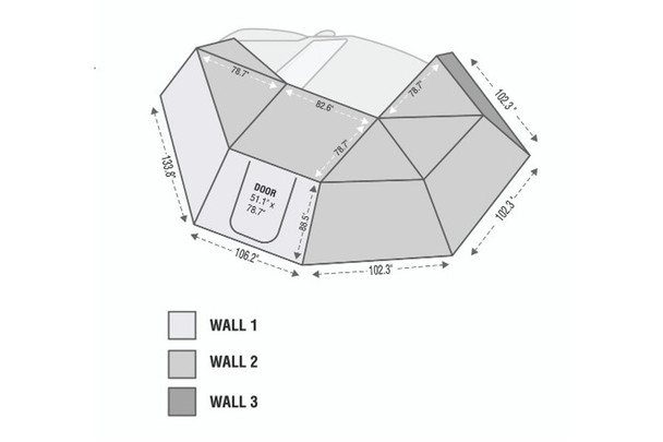 Overland Vehicle Systems Nomadic 270 Awning Walls Kit - Driver Side |19539908