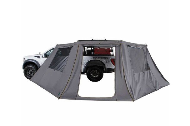 Overland Vehicle Systems HD Nomadic 180 LTE Awning Wall w/ Windows - Grey Body/Green Trim |18159919