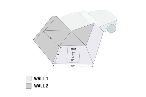Overland Vehicle Systems Nomadic 270LT Awning Walls Kit - Passenger Side |19589908