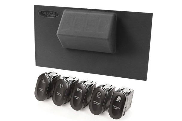 Rugged Ridge Etched Lower 4 Switch Panel Kit |17235.72-Fits Jeep Wrangler JK