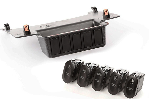 Rugged Ridge Etched Lower 5 Switch Panel Kit |17235.73