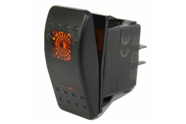 Bulldog Winch Rocker Switch ON/OFF 5-Pin, Amber |20259