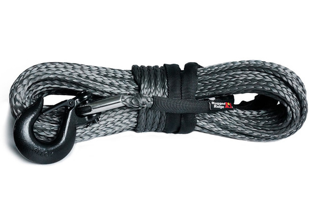 Rugged Ridge Synthetic Winch Line, Dark Gray, 7/16 |15102.12