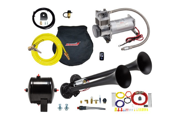 Kleinn ProBlaster™ Complete UTV And 4X4 Dual Air Horn System w/ 150 PSI Compressor And Tire Inflator |HKUTV