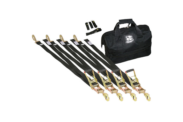Bulldog Winch 9pc Ratcheting Tie-Down Strap Set |20349