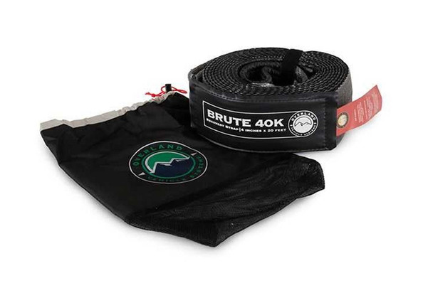 Overland Vehicle Systems Tow Strap w/ Storage Bag, 4in x 20ft - Gray |19089916