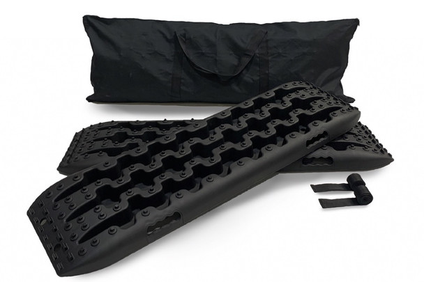 Overland Vehicle Systems Recovery Ramp With Pull Strap and Storage Bag - Gray/Black |19169910