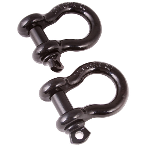 Rugged Ridge D-Shackles, 3/4-Inch, Black, Pair |11235.04