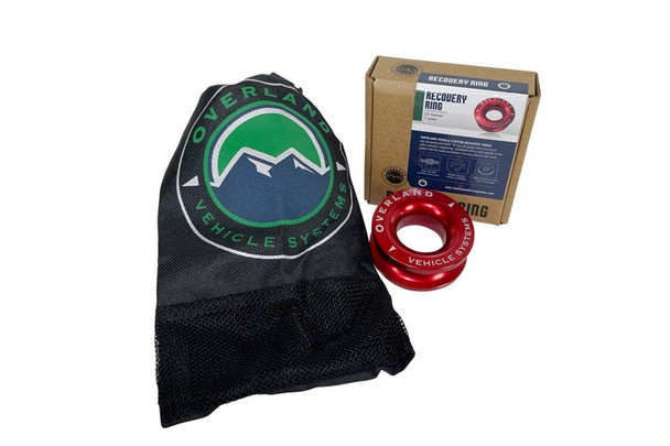 Overland Vehicle Systems Recovery Ring 2.5in 10000 lb. Red w/ Storage Bag |19240005
