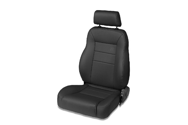 Bestop Trailmax II Pro Front Seat - All Vinyl, Black Crush - Passenger Side |39450-01-Fits CJ7 / Jeep Wrangler TJ / Jeep Wrangler YJ