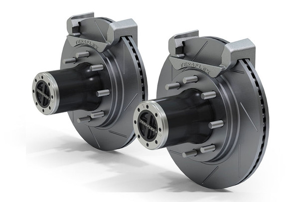 Teraflex Dana 30/44 Front Axle 8-Lug Locking Hub Conversion Kit w/ Slotted Big Rotors |3034410-Fits Jeep Wrangler JK