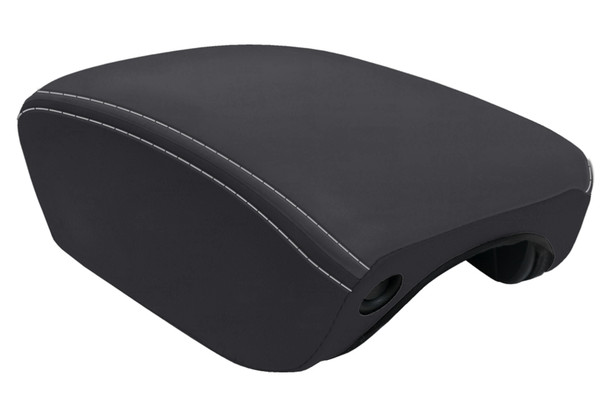 PRP Center Console Cover - Black/Grey w/ Silver Stitching |B103-03-Fits Jeep Gladiator JT / Jeep Wrangler JL