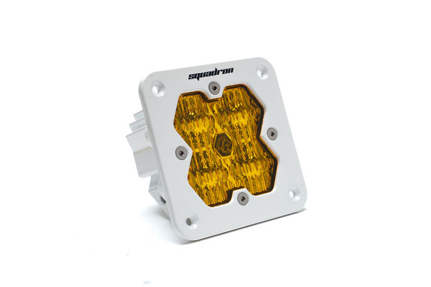 Baja Designs Squadron 2.0 Sport White Flush Mount LED Auxiliary Light Wide Cornering, Baja Amber