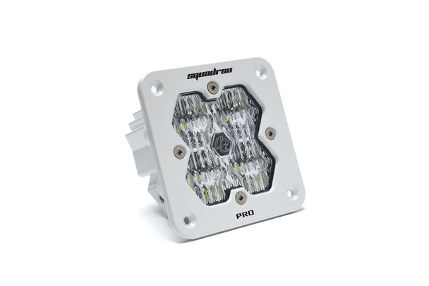 Baja Designs Squadron 2.0 Pro White Flush Mount LED Auxiliary Light Wide Cornering, Clear