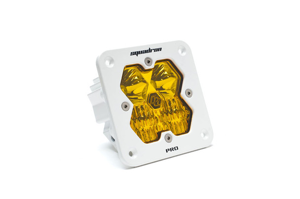 Baja Designs Squadron 2.0 Pro White Flush Mount LED Auxiliary Light Driving/Combo, Baja Amber