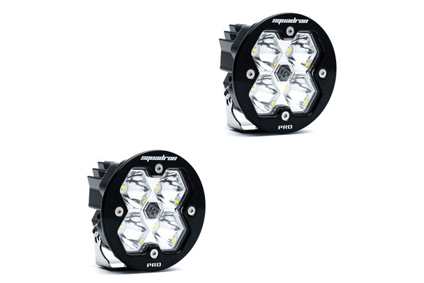 Baja Designs Squadron-R 2.0 Pro LED Auxiliary Light Pair Spot, Clear - Pair
