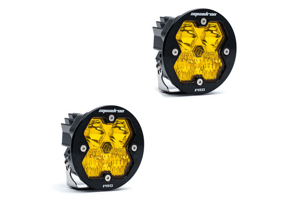 Baja Designs Squadron-R 2.0 Pro LED Auxiliary Light Driving/Combo, Baja Amber - No Harness
