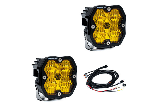 Baja Designs Squadron 2.0 Sport LED Auxiliary Light Wide Cornering, Baja Amber - Pair