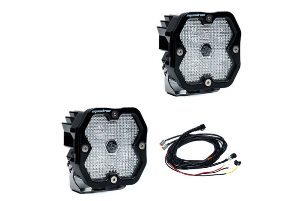 Baja Designs Squadron 2.0 Sport LED Auxiliary Light Work/Scene, Clear - Pair