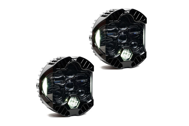 Baja Designs Replacement DOT LP6 LED Headlights, Clear DRL - Pair