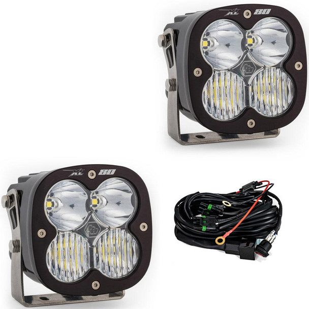 Baja Designs XL80 Driving/Combo Lights, Pair White Color Universal Jeep/Truck/UTV