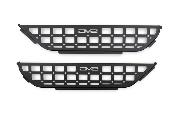 DV8 Offroad MPJL-07 Door Pocket MOLLE Panels - Slim Front Door Pockets for 18-26 Jeep Wrangler JL & Gladiator JT with Manual Seats