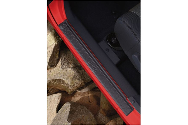 Mopar Door Sill Guards - Black w/Jeep Logo