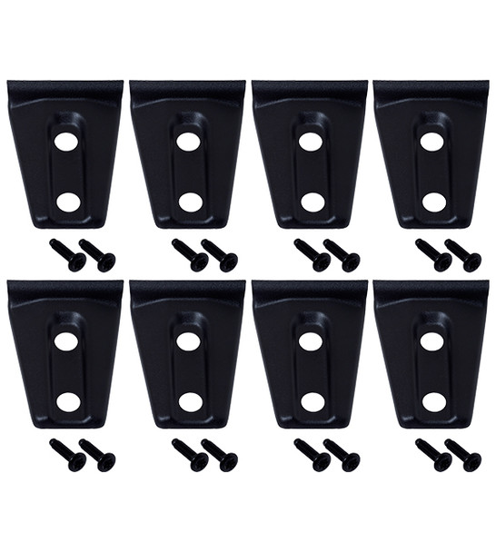 Kentrol 8-Pieces Door Hinge Overlays  - Textured Black