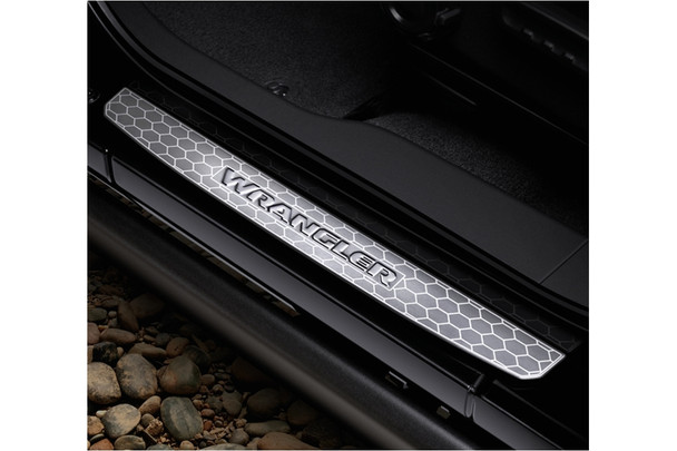 Mopar Front Door Sill Guards - Stainless Steel