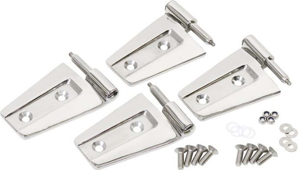 Kentrol 4-Pieces Door Hinge Set - Polished Silver