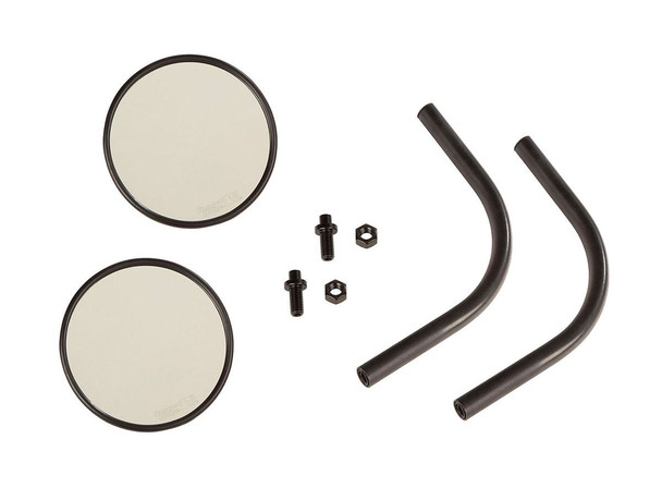 Rugged Ridge Round Trail Mirror Kit, Pair