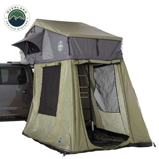 Overland Vehicle Systems Nomadic 3 Roof Top Tent Annex, Green Base With Black Floor & Travel Cover