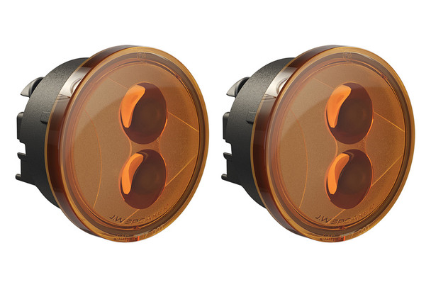 JW Speaker 239 J2 Series, 3.5in Round LED Turn Signal Light Kit, Amber