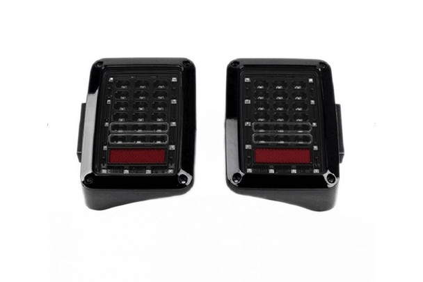 Quake LED QPU912 Tempest Series LED Tail Light Kit with Smoke Lens for 07-18 Jeep Wrangler JK