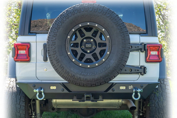 Turn Offroad Rear Bumper w/Hitch Receiver and LED Pod Lights