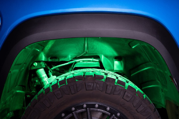 Diode Dynamics Stage Series Single-Color LED Rock Light - Green, M8