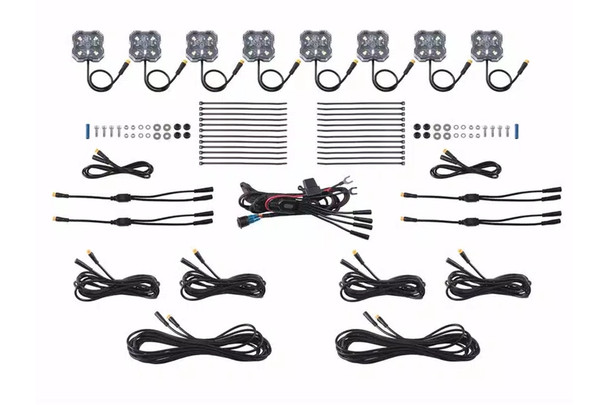 Diode Dynamics RGBW Rock Light Installer Kit - 8 Pack