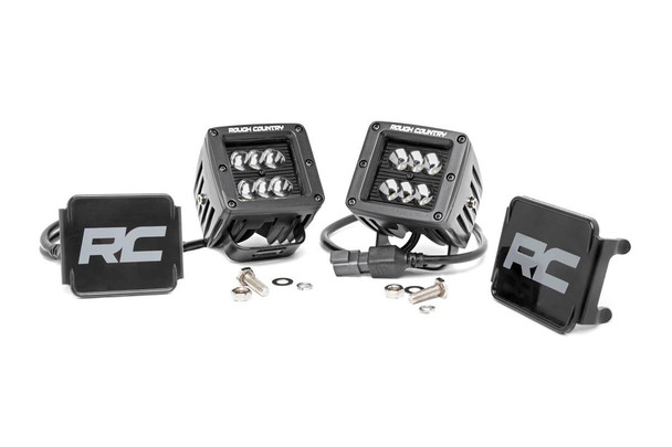 Rough Country 2in Black Series Square Lights