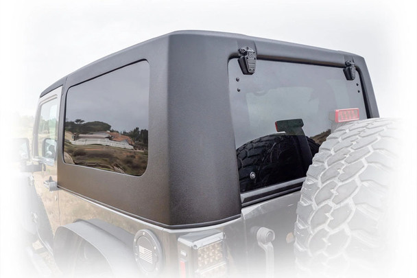 Turn Offroad HTJKSQ2-M2 2-Piece Squareback Hardtop in Textured Black for 07-18 Jeep Wrangler JK 2-Door