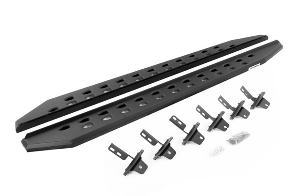 Go Rhino RB20 Slim Line Running Boards with Mounting Bracket Kit, Textured Black