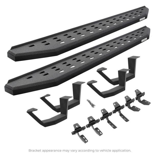 Go Rhino RB20 Running Boards w/ Drop Steps - Textured Black