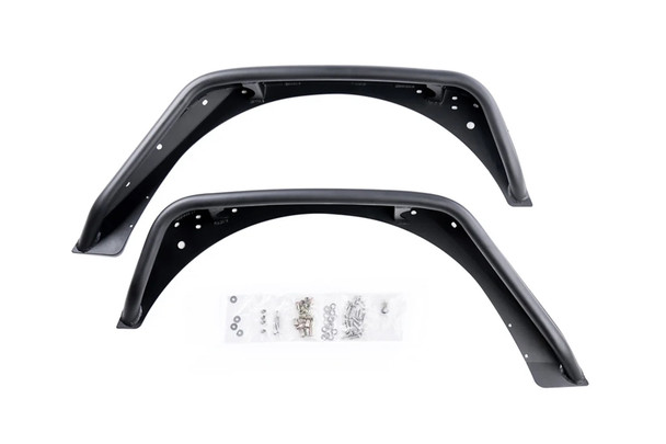 Combat Off Road 15-1079 Full Assault Aluminum Fender Kit - Rear Fender Kit in Black for 07-18 Jeep Wrangler JK