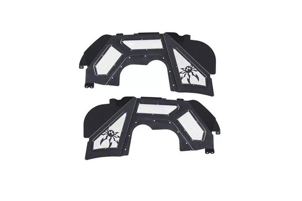 Poison Spyder Front Inner Fender Liners w/ Vented Panels - Black
